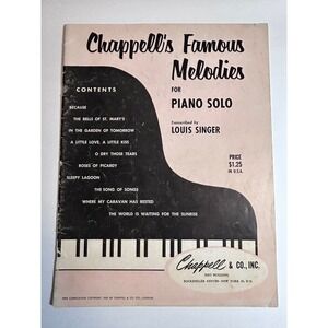 Chappell's Famous Melodies for Piano Solo Trans. Louis Singer‎ 1955